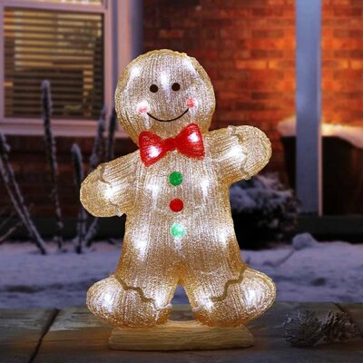 Inlit Ice Gingerbread Boy  Large