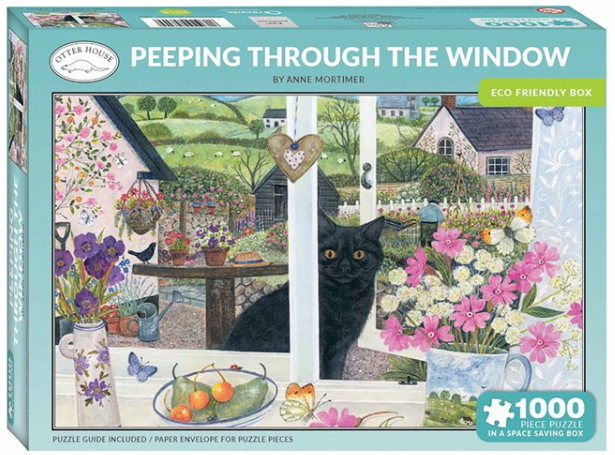 JIGSAW 1000 PIECE RECTANGULAR - PEEPING THROUGH THE WINDOW 